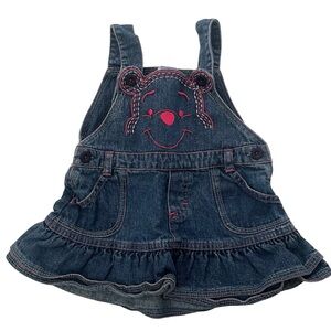 Disney Baby Winnie The Pooh Overall Denim Dress Size 12M
